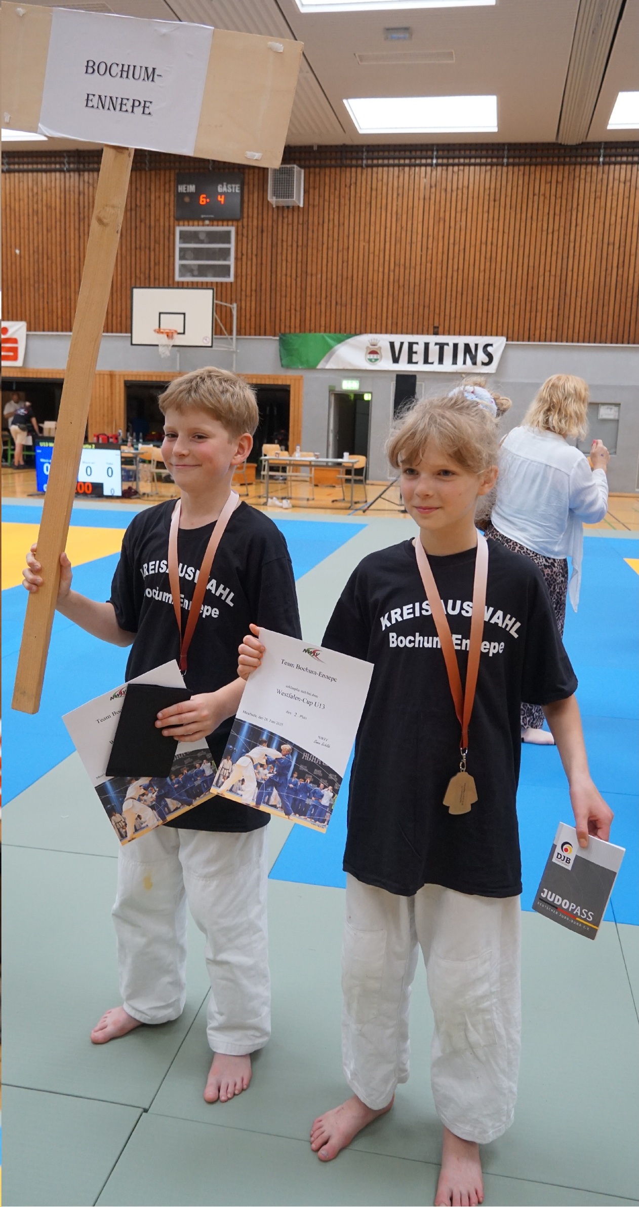 2025 06 28 Kreisauswahl U13 in Meschede Clara und Milan Judoka Rauxel